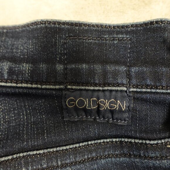 Goldsign jeans mid rise skinny women's 27 dark indigo blue USA made - Picture 11 of 15